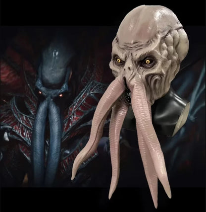 Mind Flayers Illithids Mask Cosplay Baldur's Gate 3 Costume Silicone PVC 23"