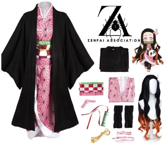 Nezuko Kamado Cosplay Demon Slayer Full Set: All items in picture are included