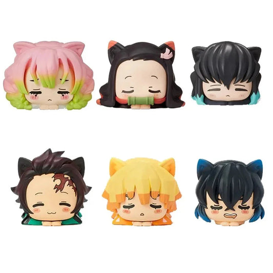 Tanjiro Napping Demon Slayer Anime Miniature Toys PVC 2.3" [No Box w/ Full Set]