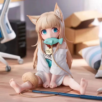 Kinako My Cat Is a Kawaii Girl Anime Cute Desktop Figurine PVC 4" [No Box]