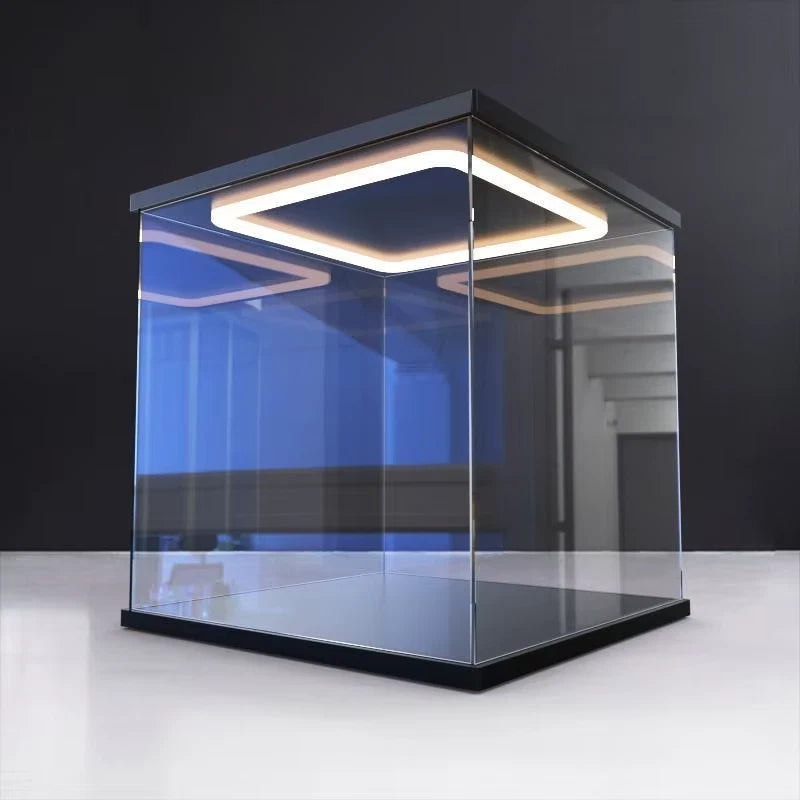 LED Acrylic Display Case Box Openable Door Light Up