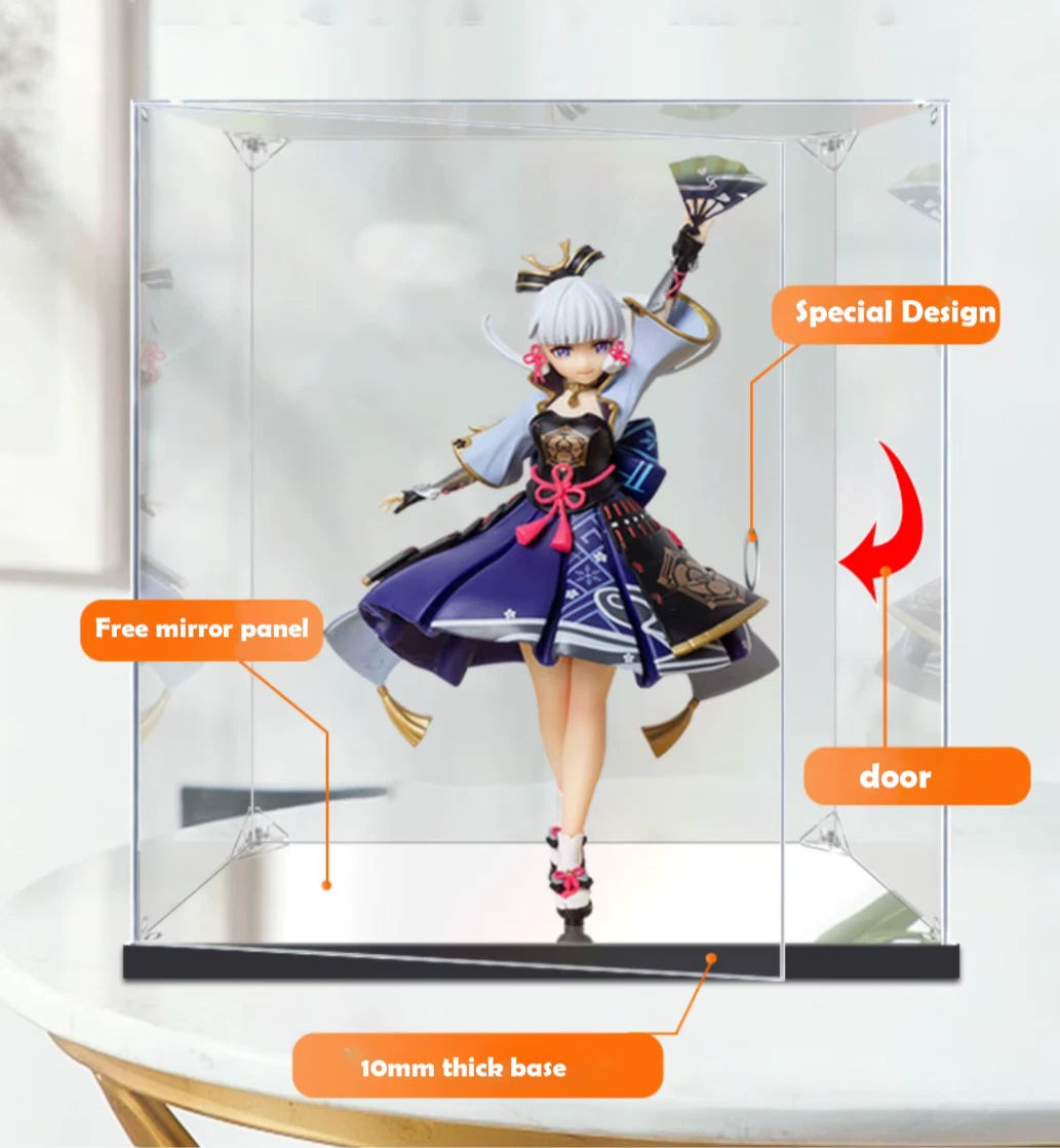 Mirror Openable Door Acrylic Display Case Dustproof Box