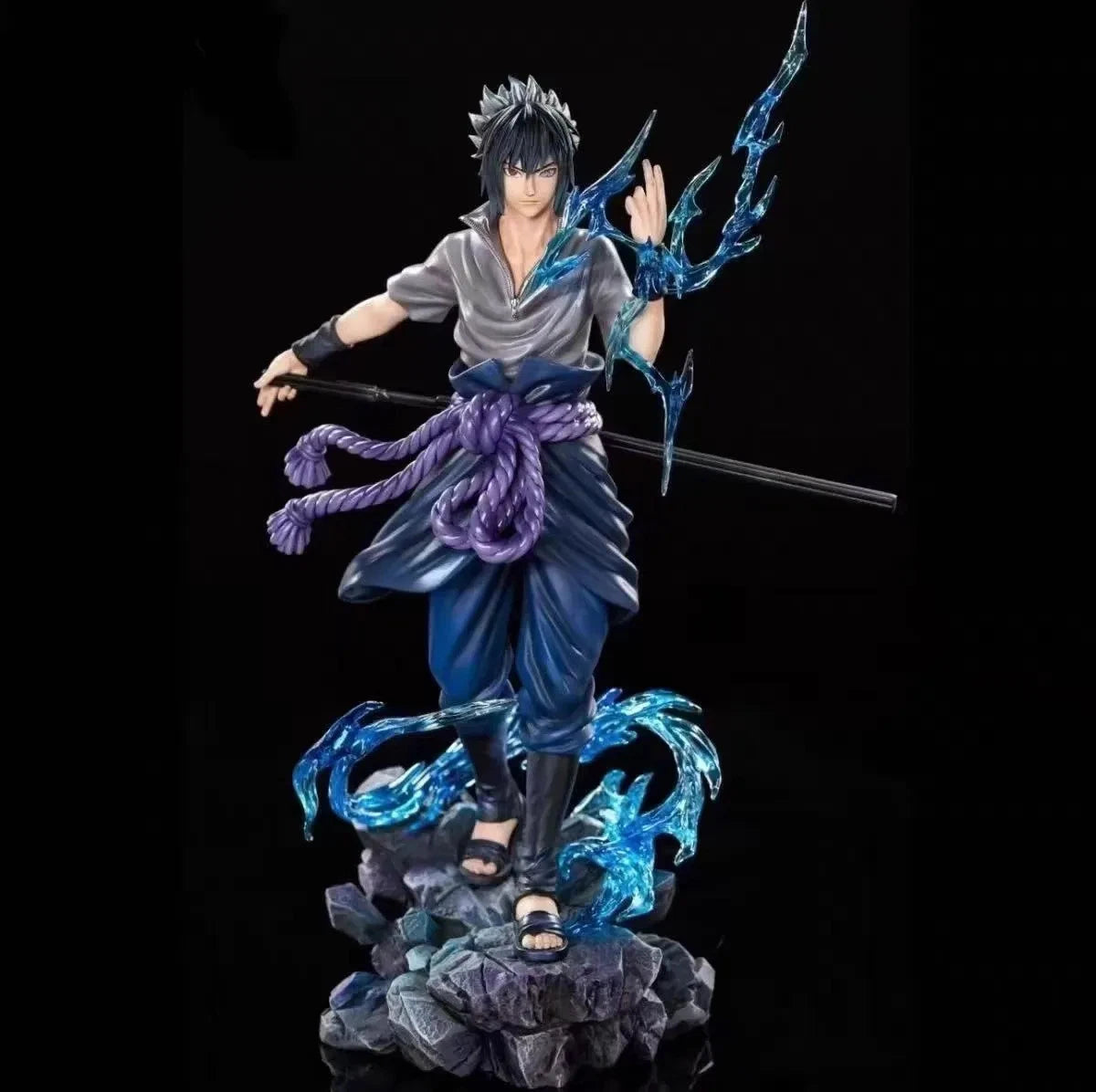 Sasuke Uchiha Chidori Naruto Anime Collectible Rare Action Figure PVC 9" [Boxed]