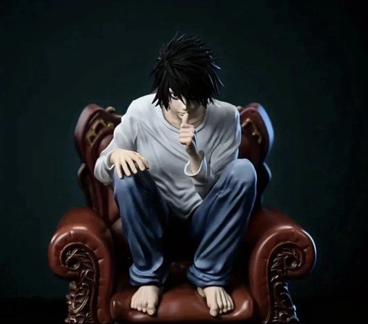 L Squatting Sofa Death Note Collectible New Arrival Anime Figure PVC 6" [Boxed]