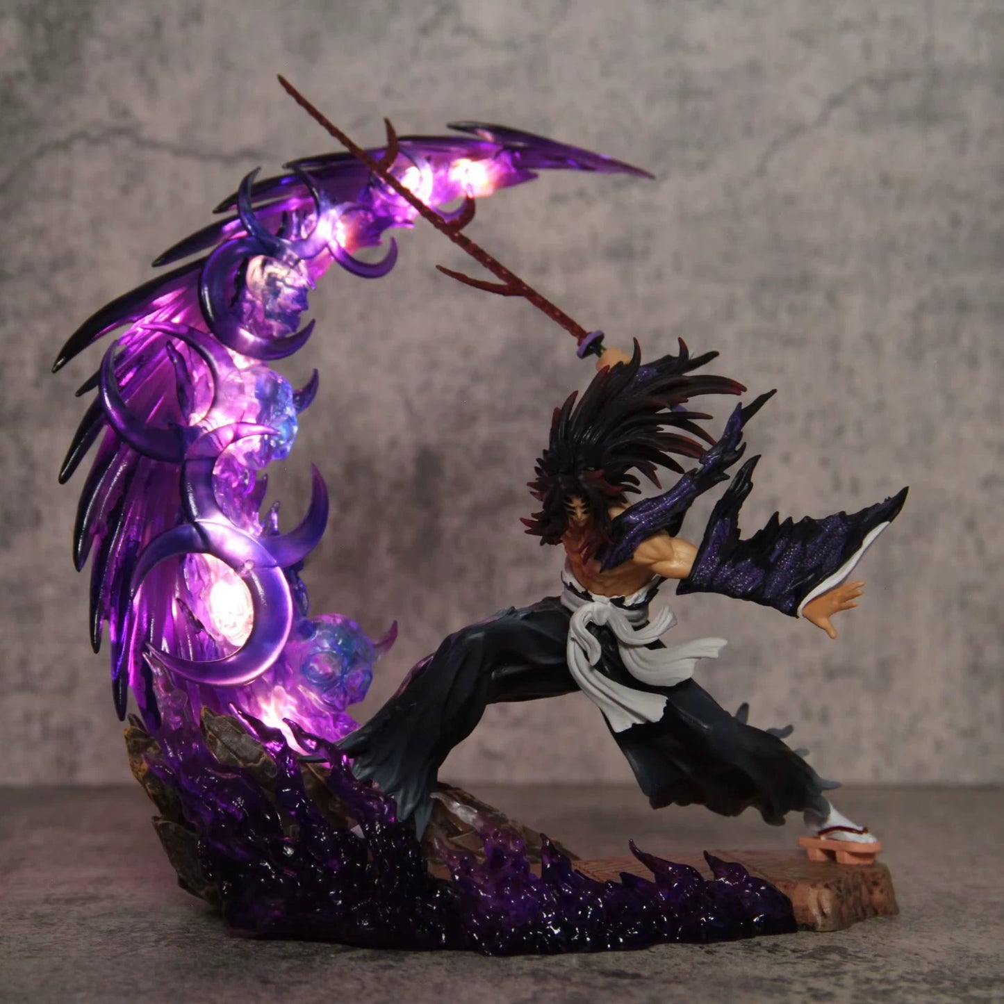 Kokushibo Upper Moon One Demon Slayer Anime Action Figure PVC 8.6" [No Box : Battery Powered]