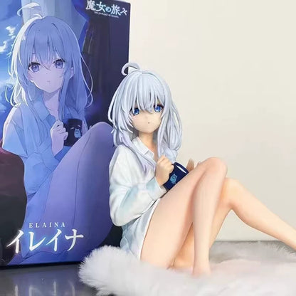 Elaina Pajamas Wandering Witch Anime Kawaii Desktop Figure PVC 4.3" [No Box] *Adult Collectible*