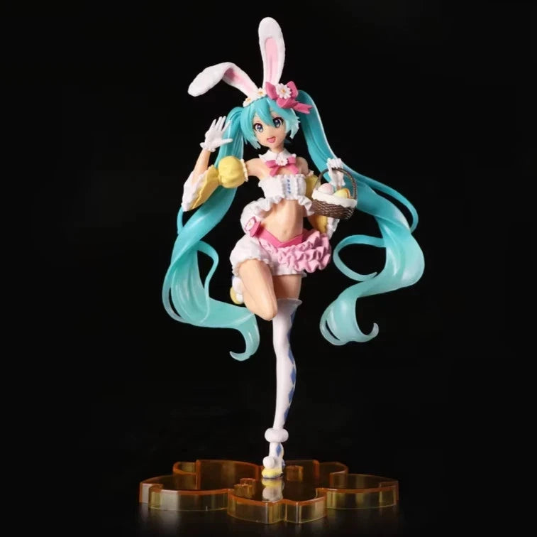 Hatsune Miku Easter Bunny Project DIVA Vocaloid Anime Figure PVC 9" [No Box]