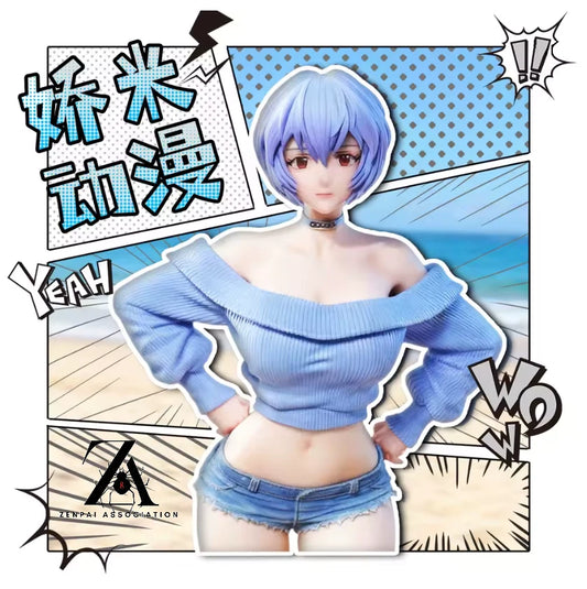 Rei Ayanami Casual Outfit Neon Genesis Evangelion Kawaii Anime Figure PVC 11.8" [Boxed]
