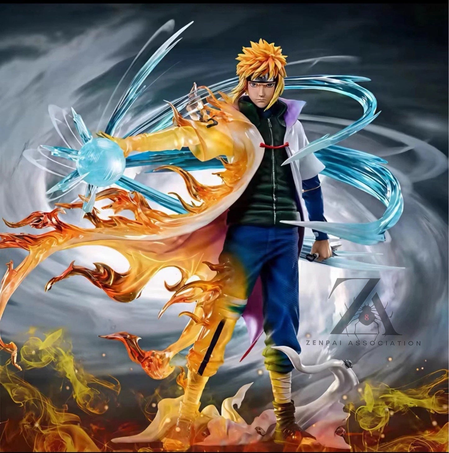 Minato Namikaze Rasengan Naruto Anime Collectible Figure 10" [Boxed : Battery Powered]
