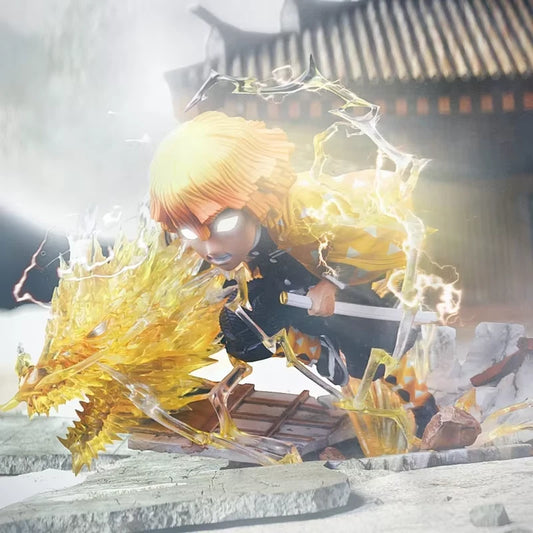 Zenitsu 7th Form Thunder Breathing Demon Slayer Chibi Anime Figurine PVC 3" [No Box]