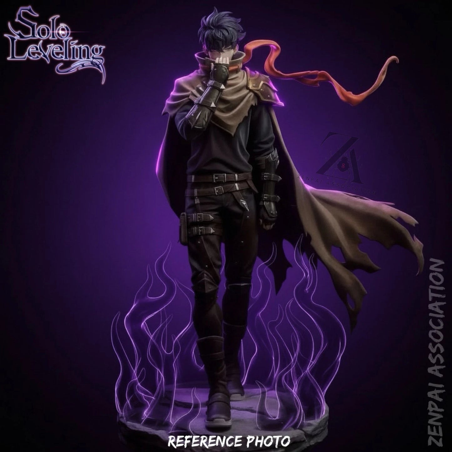 Sung Jin-woo Casual Cloak Solo Leveling Anime Figure Model Statue PVC 7" [Boxed]