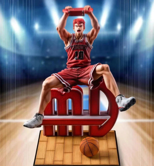 Sakuragi Hanamichi Dunking Slam Dunk Anime Figure Model Statue PVC 15" [Boxed]