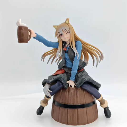 Holo The Wise Cheers Spice and Wolf Kawaii Anime Figure Model Statue PVC 6.7" [Boxed]