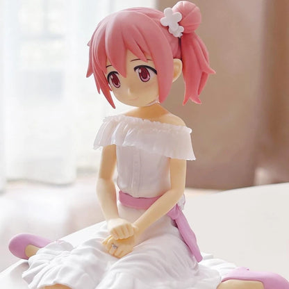 Madoka Kaname Sitting Puella Magi Madoka Magica Cute Anime Figure PVC 4" [Boxed]