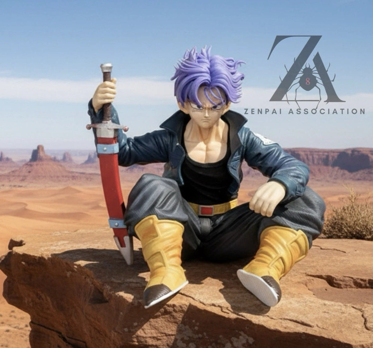 Future Trunks Sitting Dragon Ball Z Anime Collectible Figure PVC 3.9" [No Box]