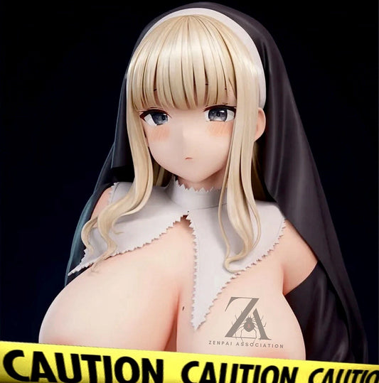 Louisa Full Bust Nun Kounin Sao Ojisan Manga Cast Off Curvy Figure PVC 10" [Boxed] *Adult Collectible*