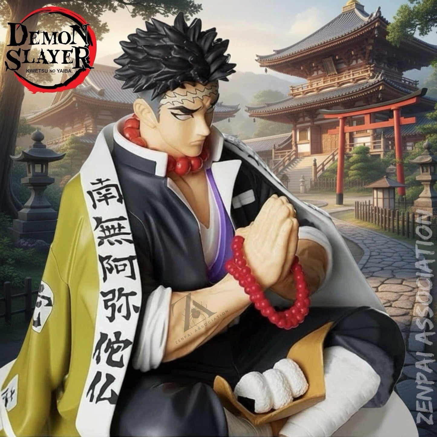 Gyomei Himejima Meditating Demon Slayer Anime Figure Model Statue PVC 3.5" [Boxed]