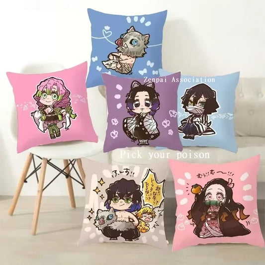 Hashira Corps Demon Slayer Anime Soft Pillow Cushion Cover 2 x 2 ft