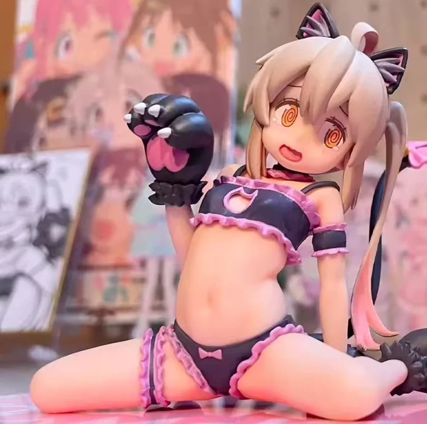 Mahiro Pajamas Onii-chan wa Oshimai! Anime Kawaii Neko Figurine PVC 3" [Boxed] *Adult Collectible*