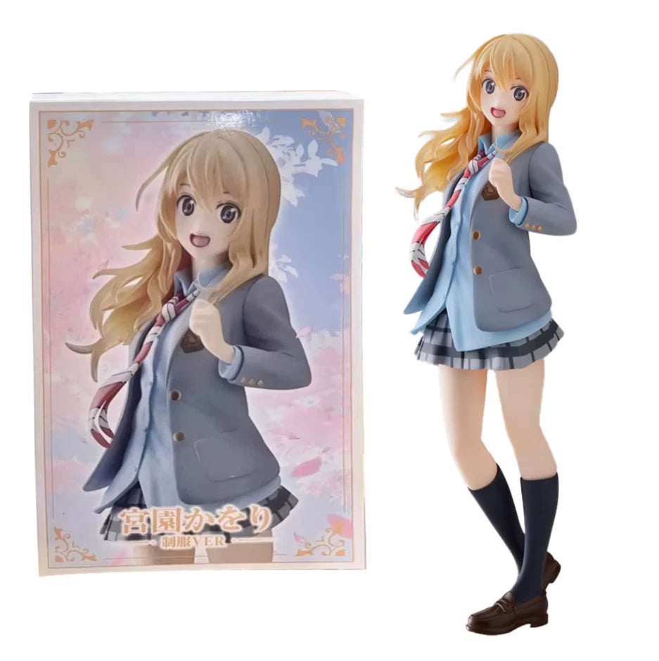 Kaori Miyazono Student Uniform Your Lie in April Cute Anime Figure PVC 7" [Boxed]