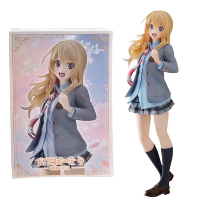 Kaori Miyazono Student Uniform Your Lie in April Cute Anime Figure PVC 7" [Boxed]