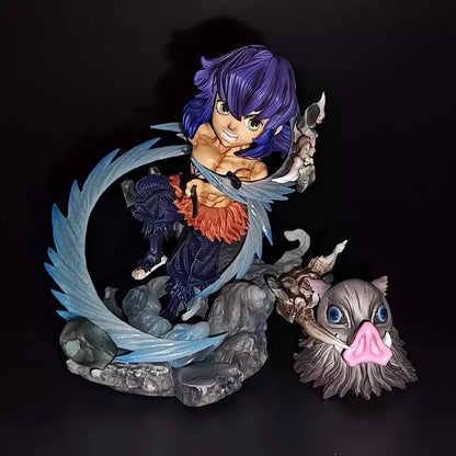 Inosuke Hashibira Demon Slayer Anime Collectible Chibi Figurine PVC 3.5" [Boxed]