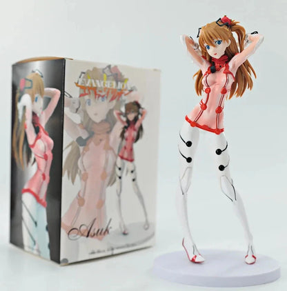 Asuka Sohryu Lab Suit Rebuild of Evangelion Cute Anime Figure Model PVC 8" [Boxed]