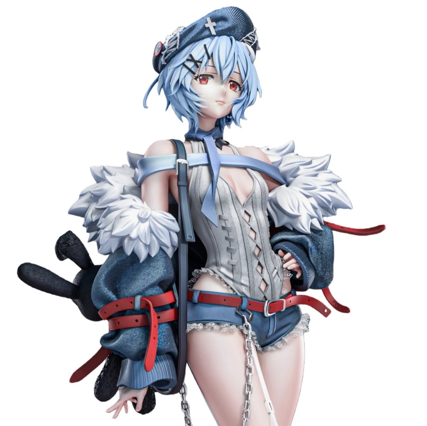 Rei Ayanami Punk Rockstar Neon Genesis Evangelion Anime Figure PVC 12" [Boxed]