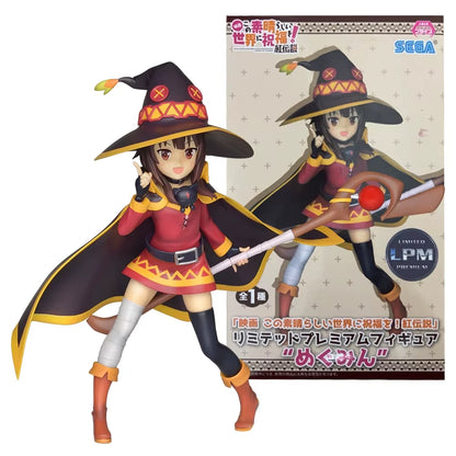 Megumin Wizard Attire KonoSuba Anime Collectible Kawaii Figure PVC 7" [Boxed]