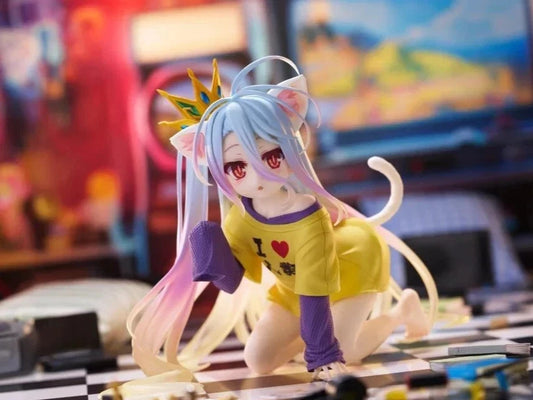 Shiro Nekomimi No Game No Life Anime Kawaii Desktop Figurine PVC 3.9" [Boxed]