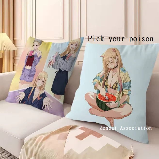 Marin My Dress-Up Anime Kawaii Soft Pillow Cushion Cover 1.5 x 1.5 ft