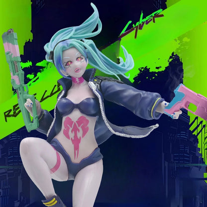 Rebecca The Destroyer Cyberpunk Edgerunners Popular Anime Figure PVC 9" [Boxed]