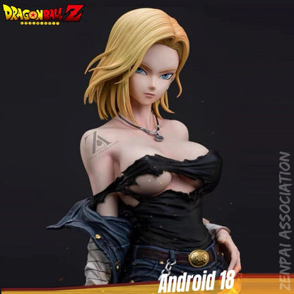 Android 18 Torn Shirt Dragon Ball Z Anime Figure Model PVC 9" [Adult Collectible]