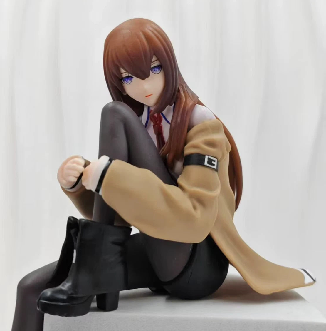Kurisu Makise Sitting Steins;Gate Kawaii Anime Figure Model Statue PVC 6" [Boxed]