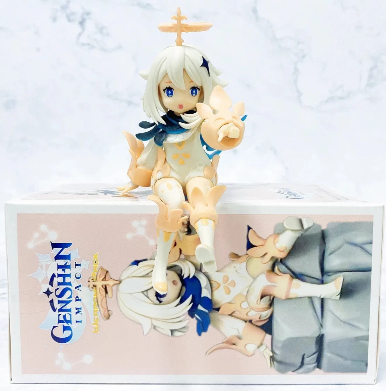 Paimon Sitting Genshin Impact Cute Kawaii Anime Figure Model Statue PVC 5" [Boxed]