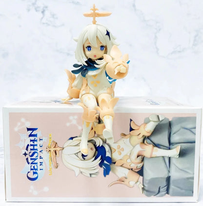 Paimon Sitting Genshin Impact Cute Kawaii Anime Figure Model Statue PVC 5" [Boxed]