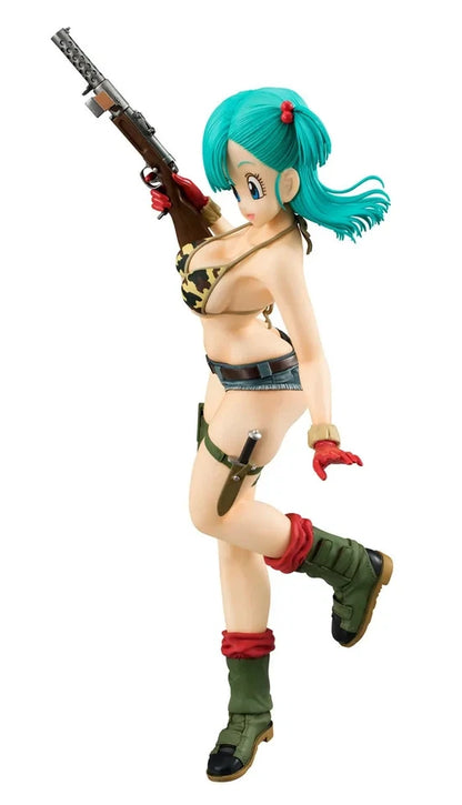Bulma Army Bikini Dragon Ball Z Kawaii Anime Figure Model Statue PVC 7" [Boxed]