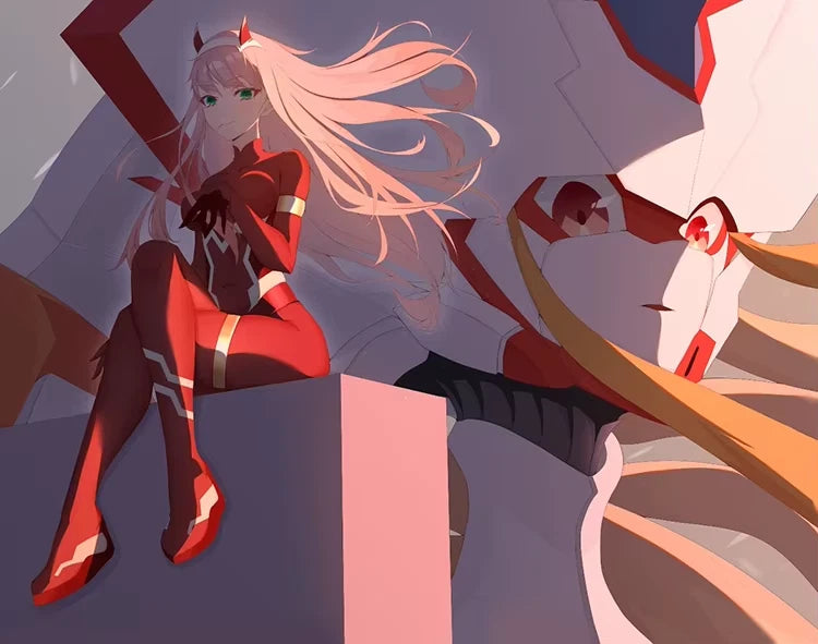 Zero Two Pistil Suit Darling in the Franxx Anime Figure Model PVC 9.4" [No Box]
