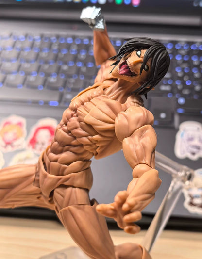 Eren Attack on Titan Form AoT Adjustable Action Anime Figure PVC 5.9 in [Boxed]