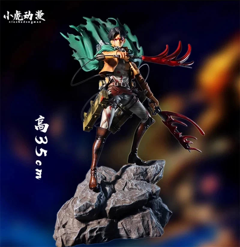Levi Ackerman Battle Damage Ver. Attack on Titan AoT Anime Figure PVC 13.7" [Boxed]