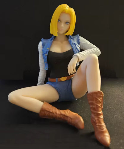 Android 18 Relax Time Dragon Ball Z Anime Figure Model Statue PVC 4.7" [No Box]