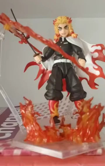 Kyojuro Flame Breathing Demon Slayer Anime Adjustable Figure PVC 5.5" [Boxed]
