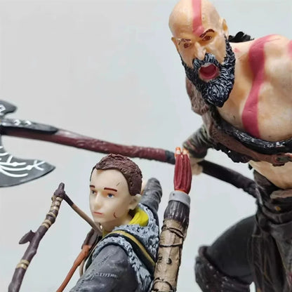 Kratos & Atreus God of War Video Game Action Figure Model Statue PVC 8" [Boxed]