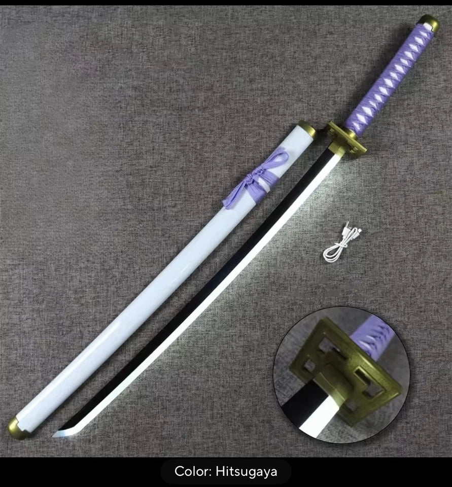 Led Luminous Bleach Katana Ichigo Rukia Sword Cosplay Light up 41"