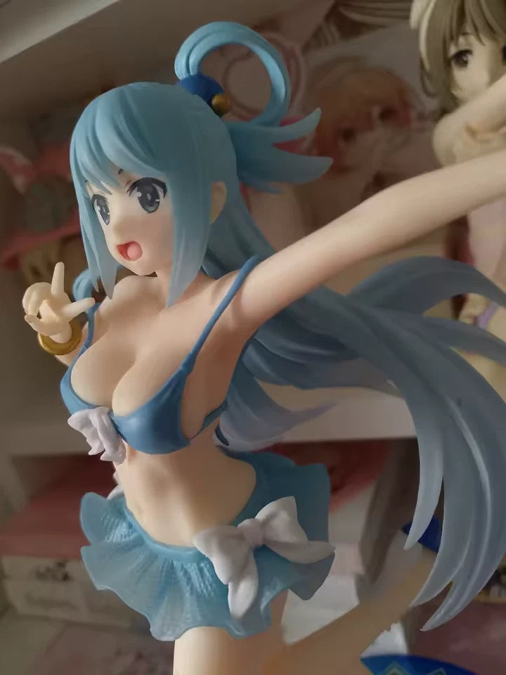 Aqua Swimsuit KonoSuba Popular Kawaii Anime Figure Model Statue PVC 7.5" [Boxed]