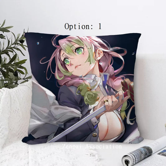 Mitsuri Demon Slayer Anime Kawaii Soft Pillow Cushion Cover 2 x 2 ft