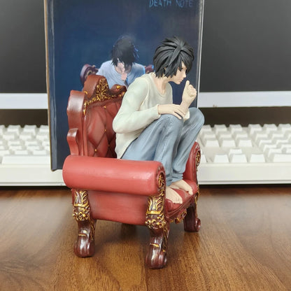 L Squatting Sofa Death Note Collectible New Arrival Anime Figure PVC 6" [Boxed]