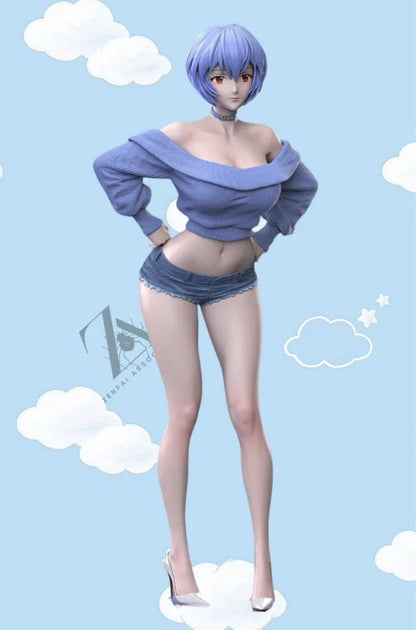 Rei Ayanami Casual Outfit Neon Genesis Evangelion Kawaii Anime Figure PVC 11.8" [Boxed]