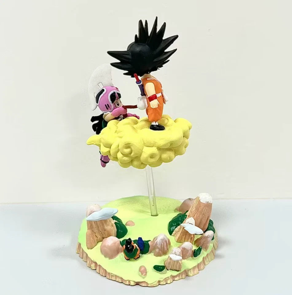Childhood Goku & Chi-Chi Dragon Ball Anime Figure Model Statue PVC 5.5" [Boxed]