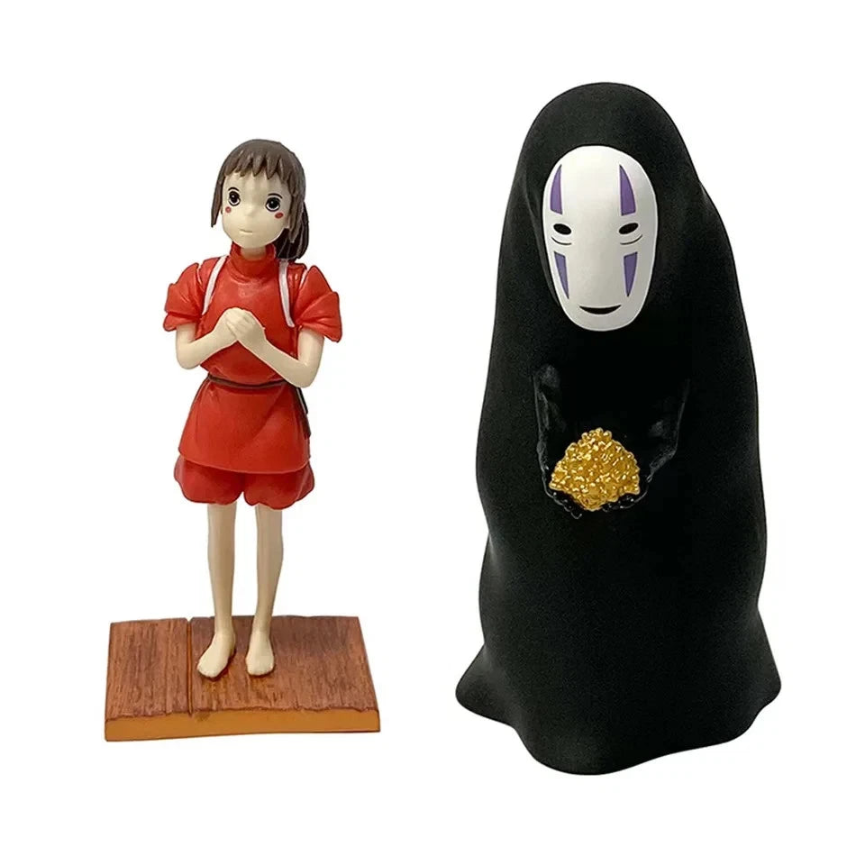 Chihiro Ogin, Kaonashi Spirited Away Movie Anime Figure Model Statue PVC 5" [Boxed]